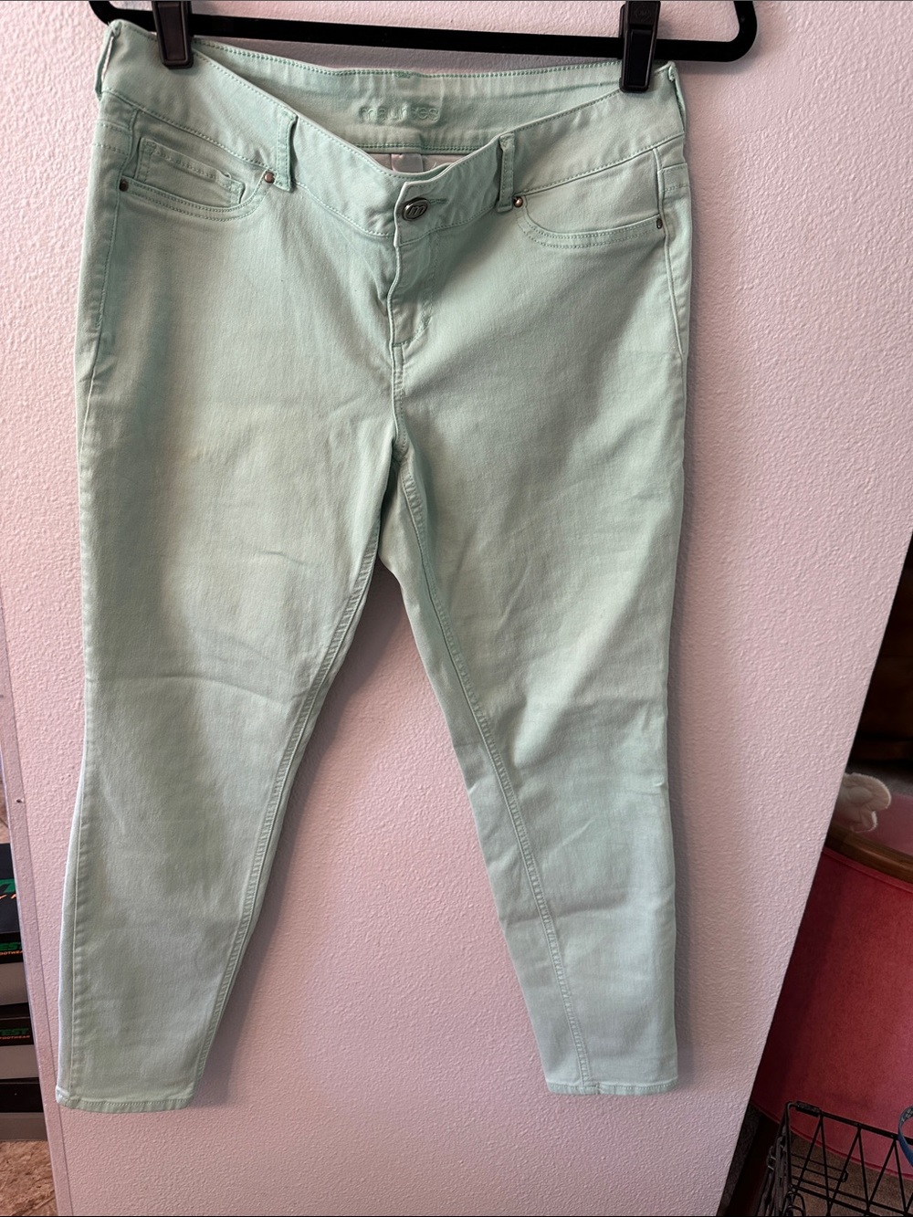 Maurices Mint Green Stretchy Legging Jeans Large